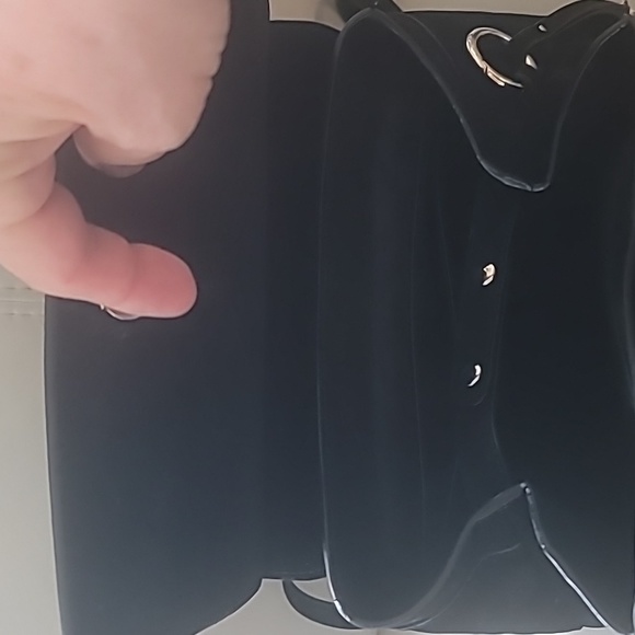 COMMA, - Suede Backpack, Black - Picture 3 of 10